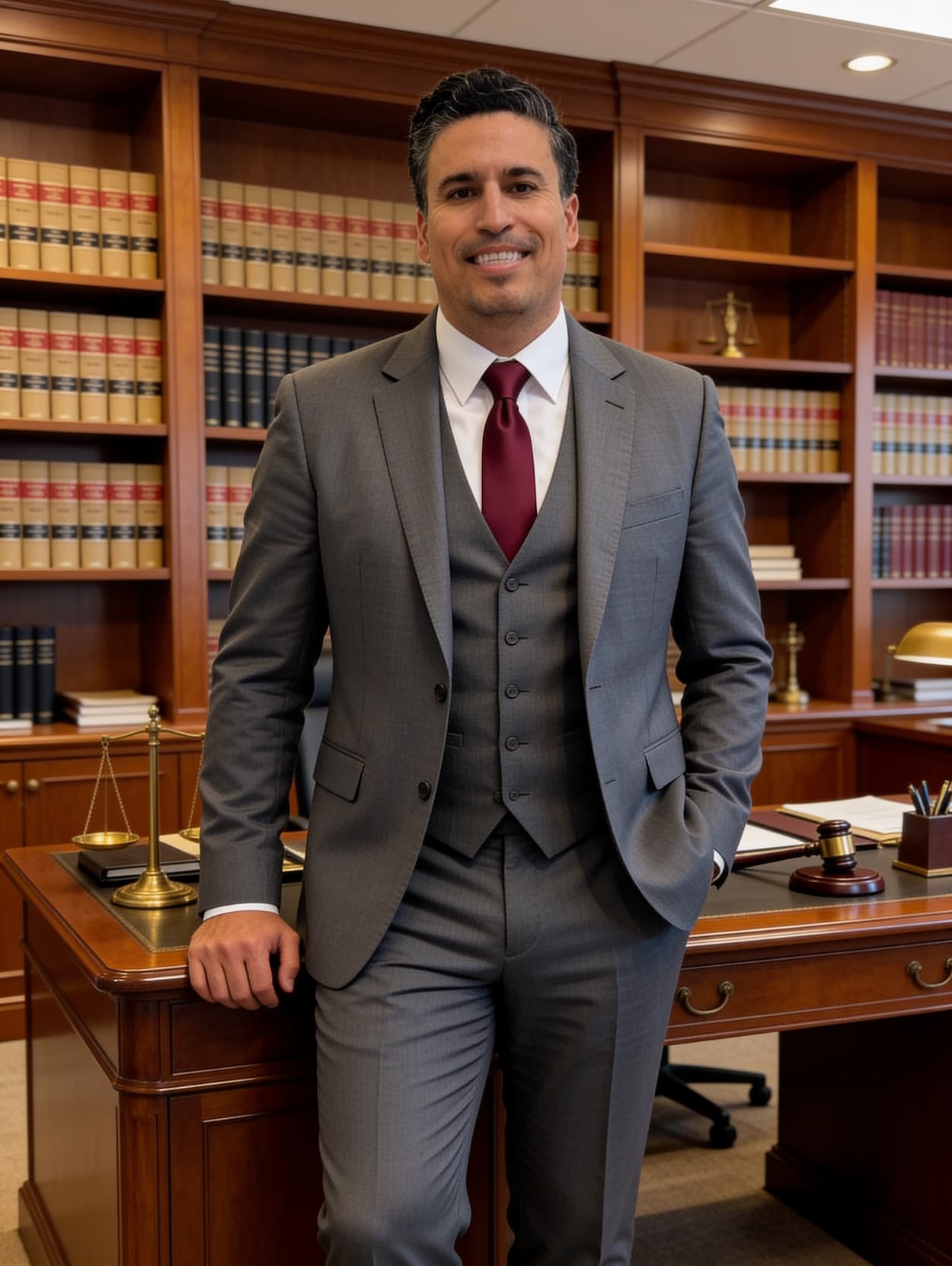 Jeff Schwalbach standing in an office in front of a bookcase